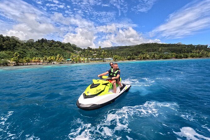 2h Express Adventure by JET SKI in Raiatea - Sacred Island - Raiatea Lagoon on a jet ski: the point of this express format