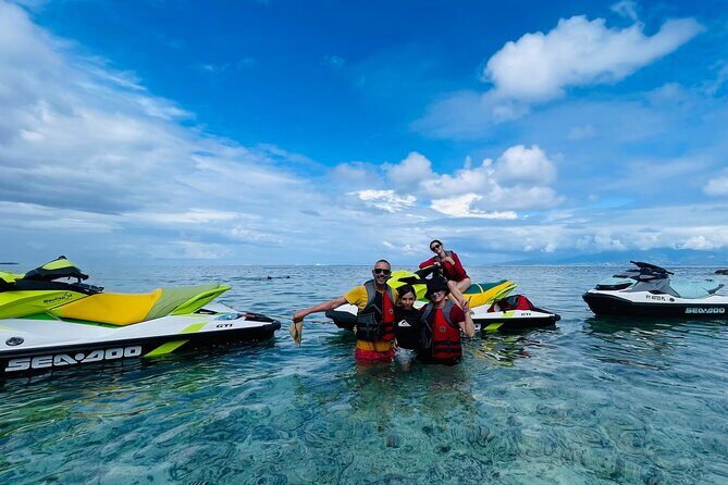 3H Jet Ski Tour to Discover Moorea - Afareaitu Waterfalls viewpoint: mountain drama with legends attached