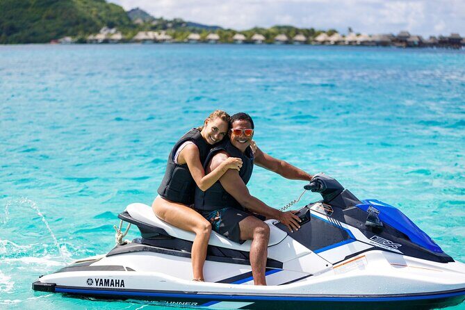 Bora Bora Jet Ski Tour - Stop time: swim in turquoise water and a coconut-husking demo