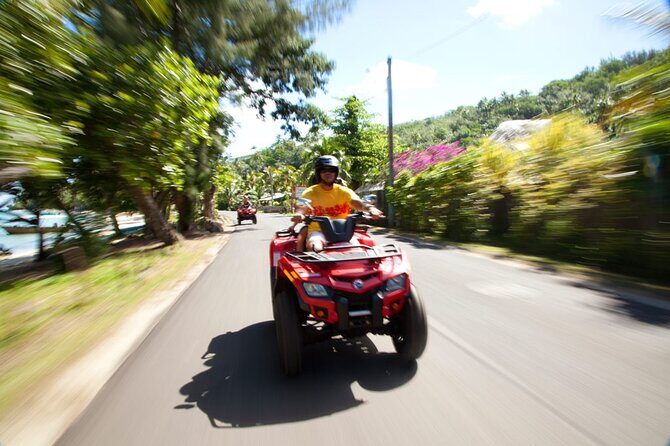 Guided Tour of Bora Bora by Quad - Teonetere jungle stop: snack, refreshment, and Coco show