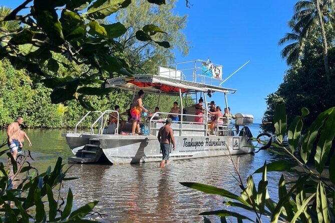 Half day Tahiti Peninsula and Teahupoo boat tour (shared boat) - Vaipoiri river mouth walk: mape forest plants and short land time