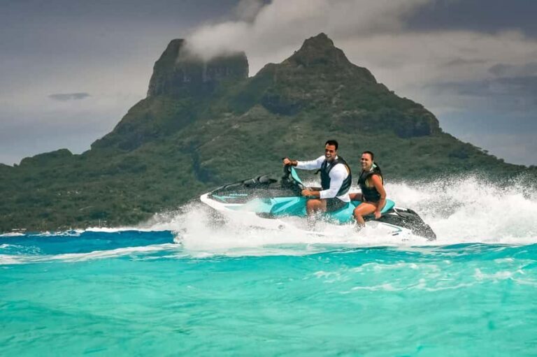 Jet Ski Around Bora Bora - Speed Through Paradise - Getting on the water: guide style, briefing, and first control time