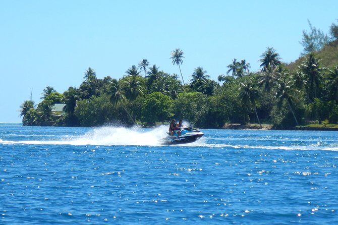 Jet-ski excursion 3 hrs Jet ski excursion to Moorea (single or two-seater) - Stop at Motu Tiahura: the coral garden swim break
