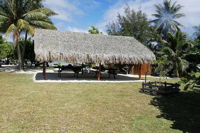 SHARED FULL DAY CULTURAL & LAGOON TOUR - Bora Bora Cultural Lagoon Tour - The local meal break: when food arrives during an active water day