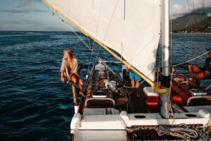 Sunset sailing - Polynesian Navigation Stories and Sailing Moves When the Wind Helps