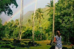 Unique Tahiti tour to Teahupoo, small group, full day combo tour - Stop 1: Taharuu Beach for black sand, surfers, and whale-season possibility