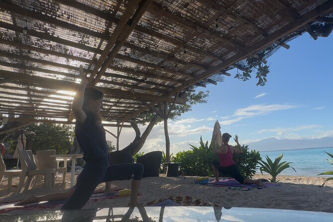 Yoga at sunrise at Sofitel Moorea, overlooking Tahiti - What to bring so nothing distracts you